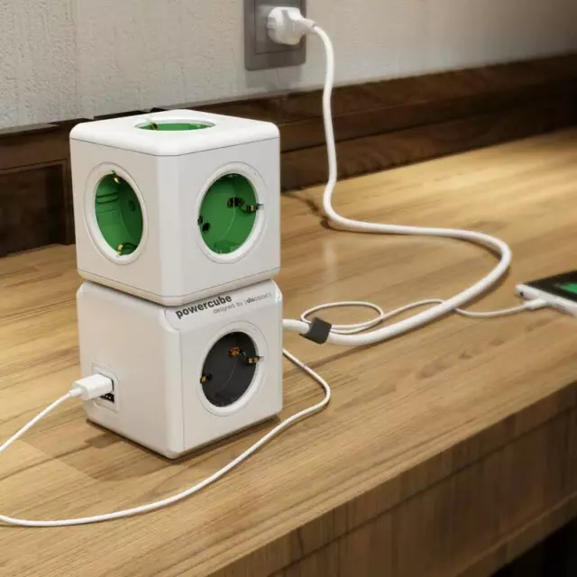 allocacoc PowerCube Extended 2 x USB Mehrfachsteckdose 1,5m Verlängerungskabel 3