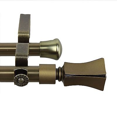 Double Curtain Rod 3/4” OD #10 choose from 4 color, 28"-170"