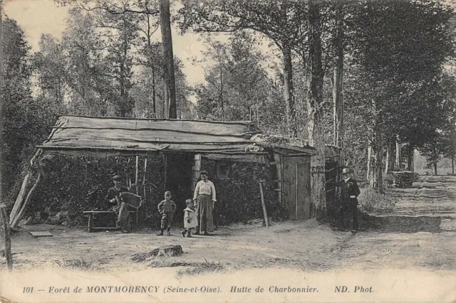 Cpa 95 Foret De Montmorency Hutte De Charbonnier