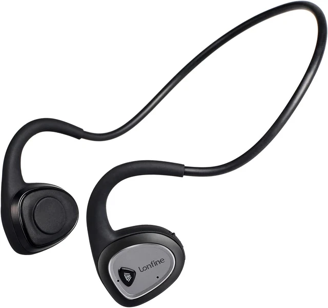 Conduzione Ossea Cuffie, Auricolari Senza Fili 8D Stereo Mini Auricolare Bluetooth 5.0 con Doppio Microfono Impermeabile di Sport, per Il Running, Sport, Fitness,Nero