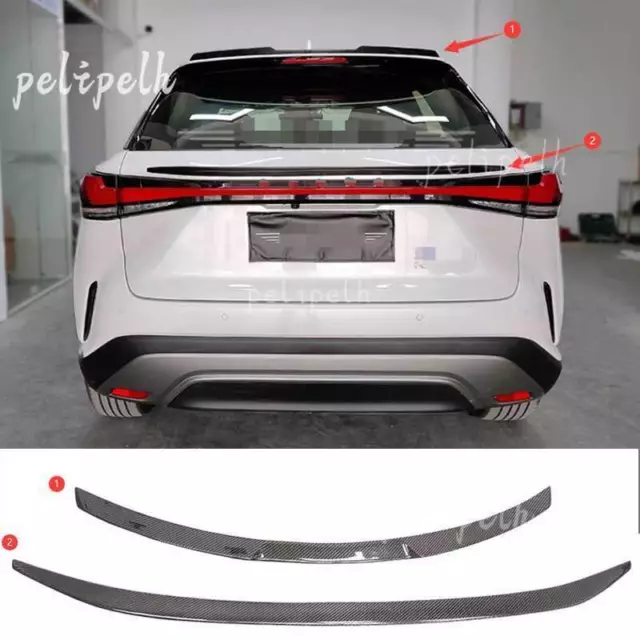For 2023-2024 Lexus RX 350 500h Carbon Fiber Rear Tail Door Spoiler Wing Lip 2PC