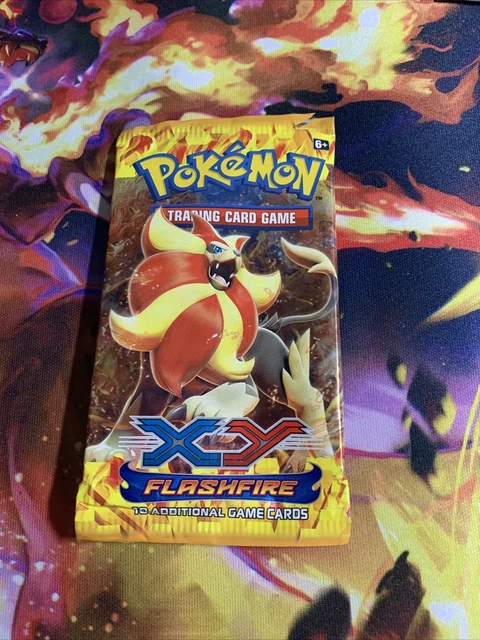 XY Flashfire Booster Pack Empty Opened Pyroar Pack Art Pokemon