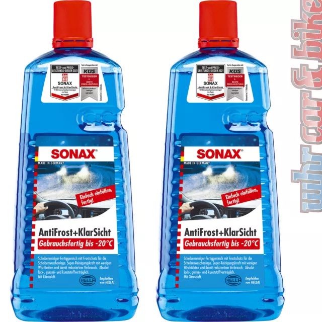 Sonax AntiFrost&KlarSicht Frostschutz 2x 2L Scheibenreiniger gebrauchsfertig