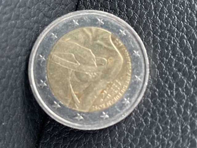 PIÈCE DE 2 Euros Rare (25 ème Anniversaire Du Ruban Rose) EUR 800,00
