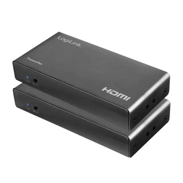 LogiLink HD0057 HDMI-Extender-Set über LAN, KVM, 2x USB-A 1080p HDCP IR Loop Out