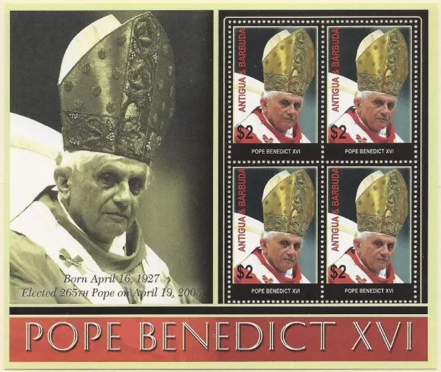 Antigua and Barbuda from 2005 ** Mint Small Bow MiNr.4295 - Pope Benedict