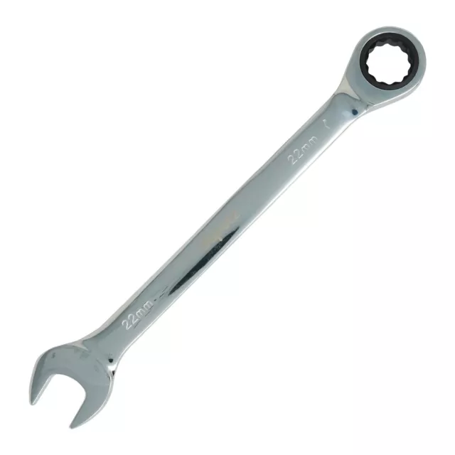 Ratchet Spanner Combination Fixed Head Wrench Metric 22mm Steel Spanner