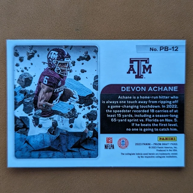 2023 PANINI PRIZM Draft Picks Devon Achane Prizm Break PB12 RC Miami