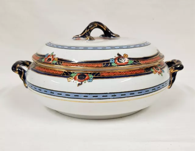 Vintage Keeling & Co Ltd Losol Ware - Rushton Lidded Serving Bowl