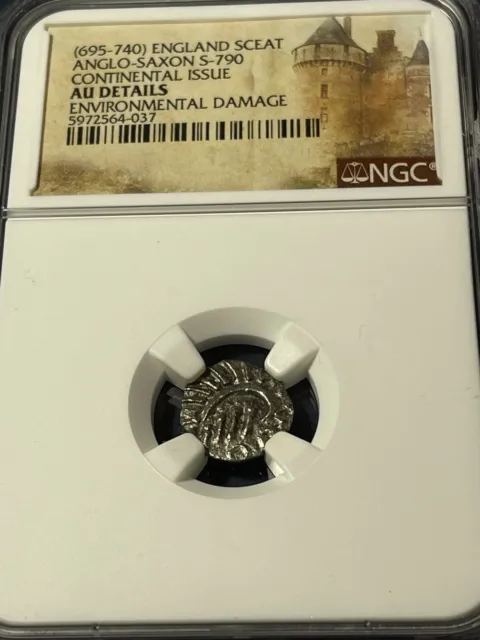 * ANGLO-SAXON * Continental Issue, 695-740. Silver Sceat, S-790 , NGC ...