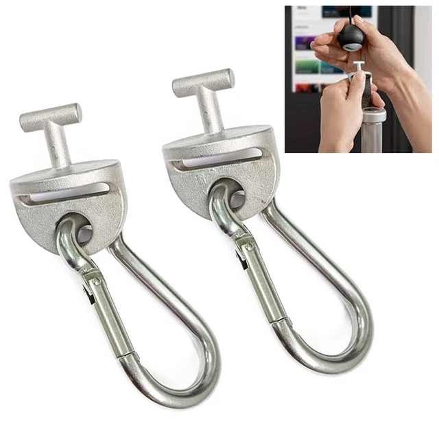 T Lock Adapter Snap Hooks 1Pair Stainless Steel Tonal T Lock With Snap Hooks