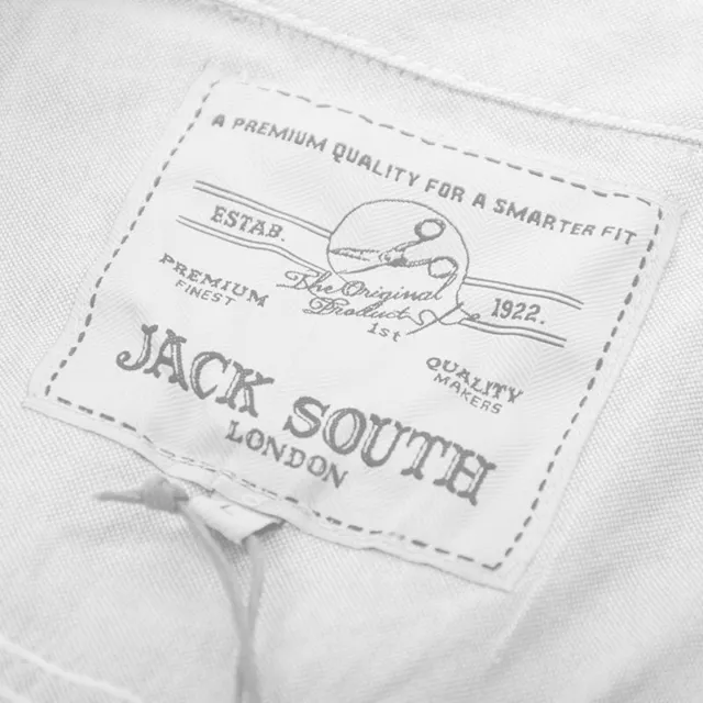 Mens Jacksouth Denim Shirt Long Sleeve Chest Pocket Contrast Cotton Snap Button 12