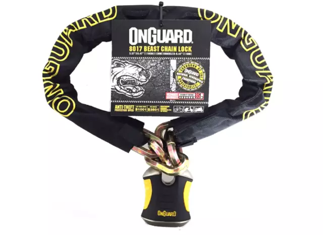 OnGuard BEAST Heavy Duty Chain Lock 110cm x 12mm  Moped Motorbike 8017