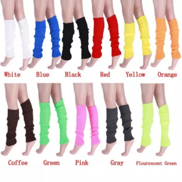 Licensed Womens Party Legwarmers Knitted Neon Dance 80s Costume Leg Warmers 2018