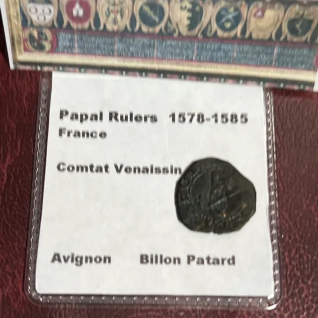 Papal Rulers. France Comtat Venaissin 1578-1585. Billon Patard Avignon M1425