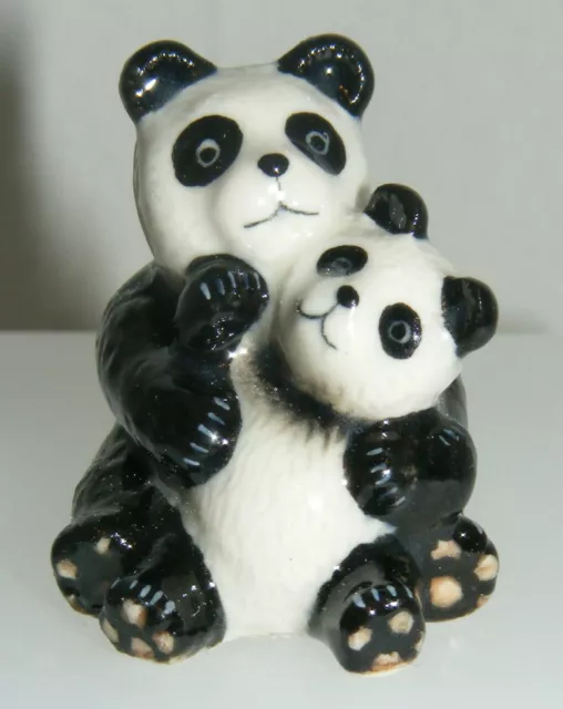 Klima Miniature Porcelain Animal Figure Panda with Baby E741