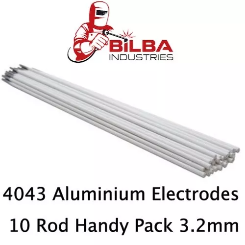 Aluminium E4043 Stick Electrodes 3.2mm 10 Rod Handy Pack