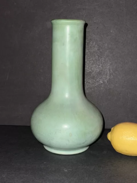 Antique 1905 Clifton Art Pottery Arts & Crafts Celadon Crystal Patina Vase 148