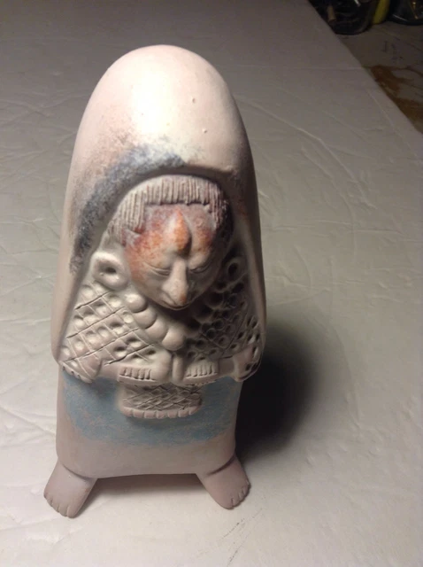 Mayan Woman With Blue  Skirt, Exact Copy Of The Original , Figurine
