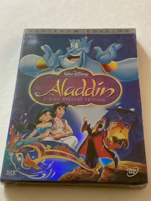 Walt Disney Aladdin 2 Disc Platinum Special Edition (DVD, 2004) w. Slipcover NEW