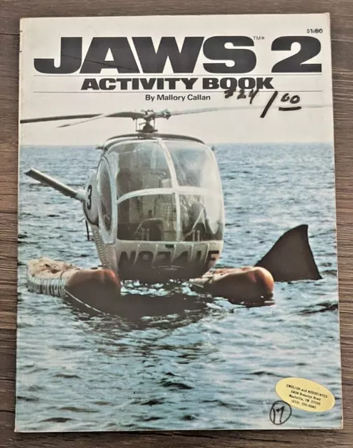 Jaws 2 VINTAGE 1978 Activity Book UNUSED! RARE COLLECTIBLE!!