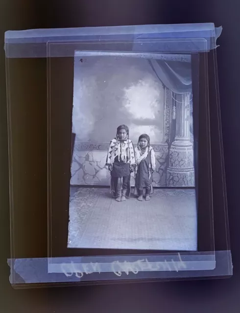 Native American Glass Negative Indian 5X8 Inches Beautiful Image 3