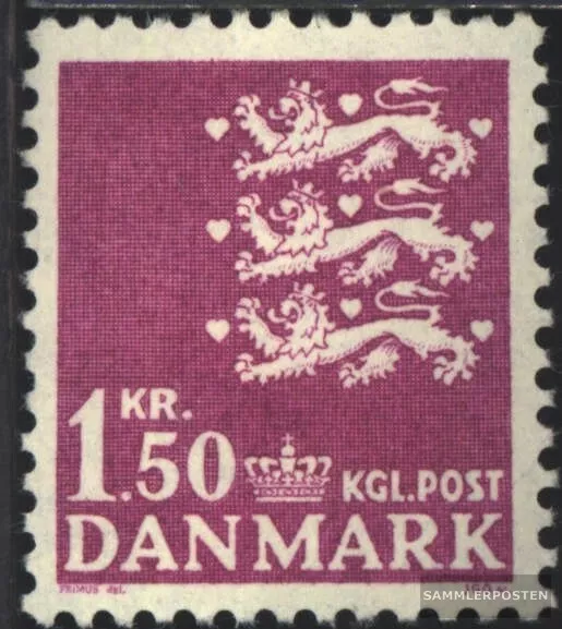 Dänemark 402y floureszierendes Papier postfrisch 1962 Reichswappen