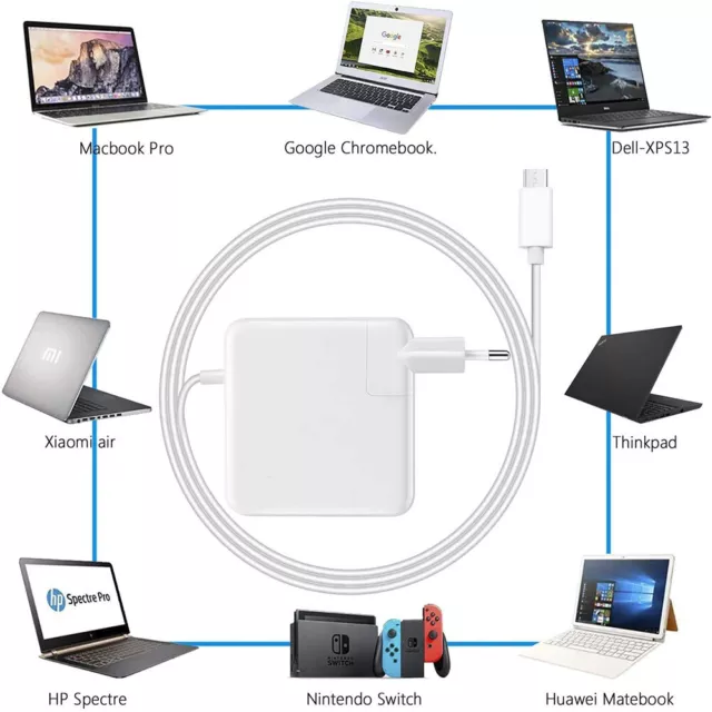 65W USB C Type C Ladegerät Netzteil für MacBook Pro A1708 2016 2017 2018 2019 3