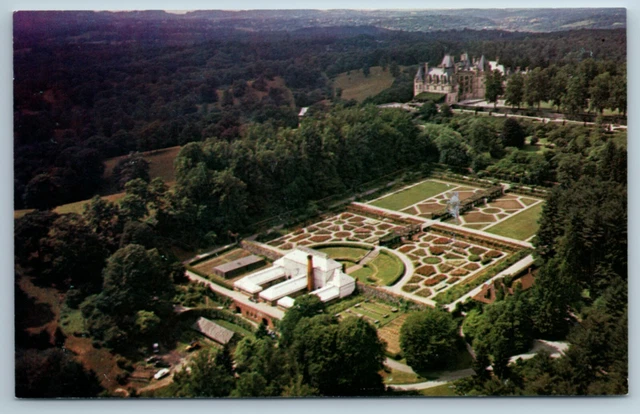 Aerial View Biltmore House Gardens Asheville North Carolina NC Postcard 1969
