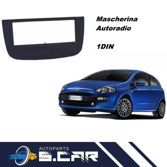 MASCHERINA AUTORADIO STEREO 1 DIN NERO per PUNTO EVO 2009> PANNELLO