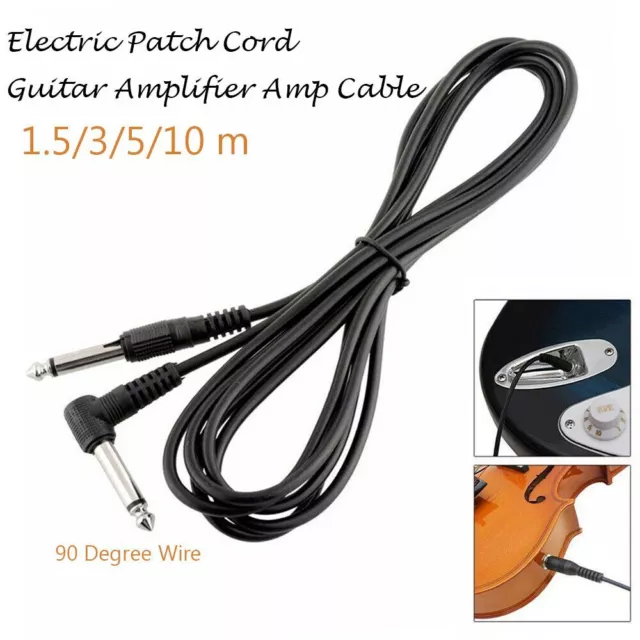 Right Angle Electric Guitar Amplifier Cable Amp Cord Adapter Musical Instrument