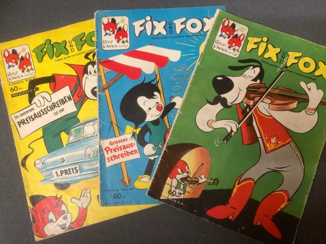 Kauka: FIX und FOXI Comic Hefte 231, 240, 241   [7504]