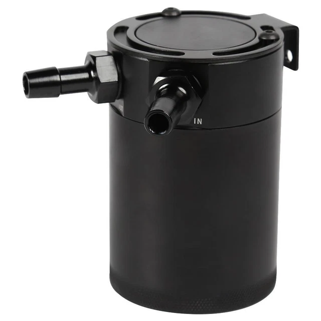 NEW Baffled Oil Catch Can Reservoir 2 Port Billet Aluminum Oil Catch Tank Univer