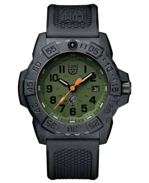 New Luminox Navy Seal 3500 Green Dial Rubber Strap Men's Watch XS.3517.NQ.SET