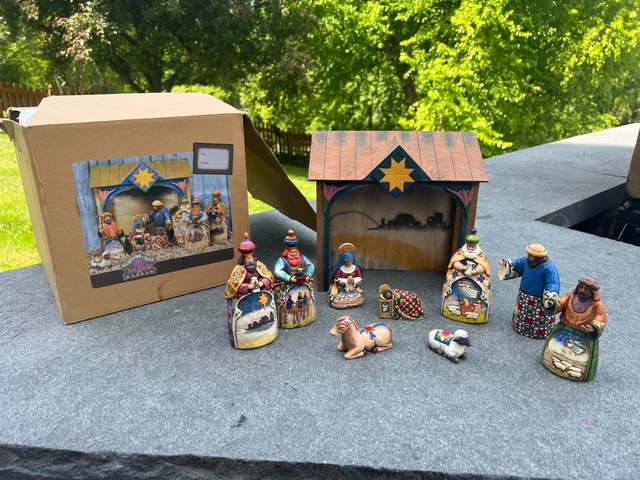 Jim Shore Mini Nativity set of 10 by Heartwood Creek   Some Broken Pieces