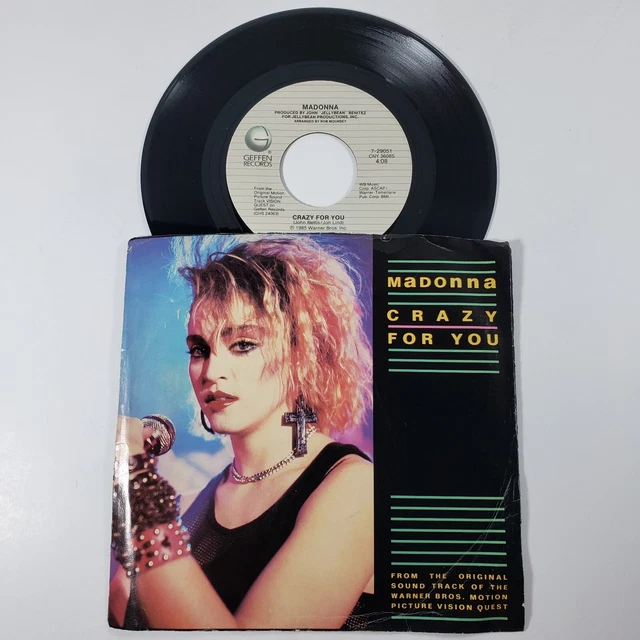 MADONNA &CRAZY FOR You" Berlin "No More Words" 45 Tested Vg+ Vision