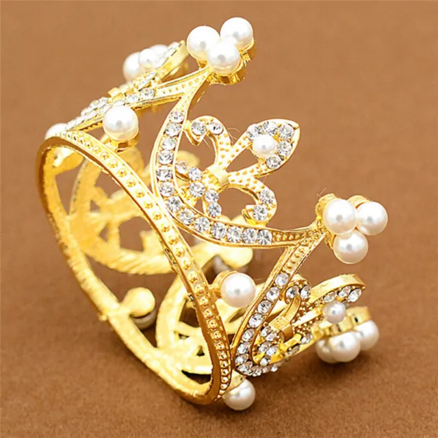 Corona Sposa Matrimonio Gioielli Perla Regina Principessa Corona Cristallo Accesso Capelli F2