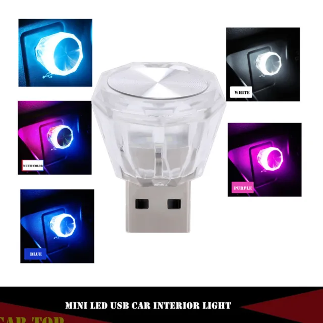 1x Mini LED USB Car Interior Light Neon Atmosphere Ambient Lamp Accessories