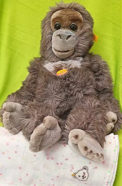 steiff 0540/45 - RIESIGER Gorilla Gora Webpelz braun 45cm Kuscheltraum KFS wNEU