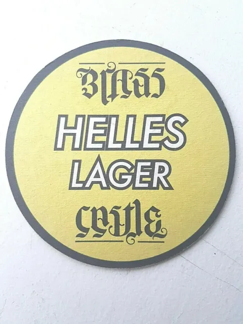 Vintage BRASS CASTLE BREWERY - HELES LAGER   Cat No'05 Beer mat / Coaster