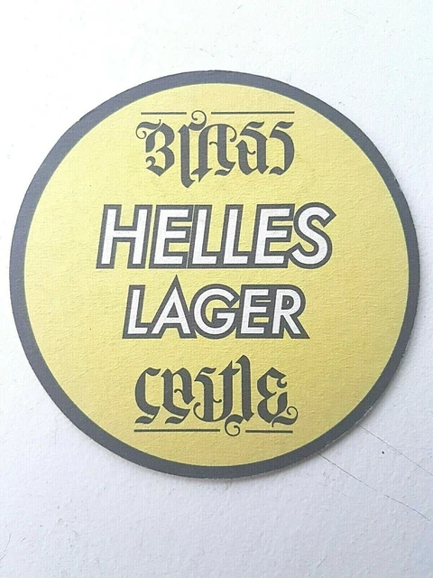 Vintage BRASS CASTLE BREWERY - HELES LAGER   Cat No'05 Beer mat / Coaster