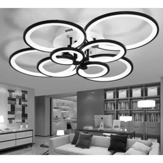 Indoor Modern LED Ceiling Light Pendant Lamp Living Room Dimmable Fixture 8Hesds