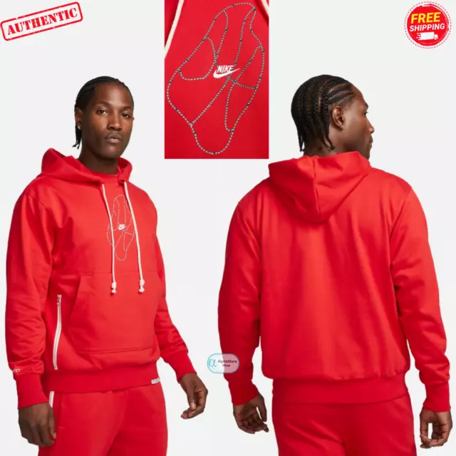 Nike  Red  Basketball Smock Hoodie DQ6103-657 in Size Medium
