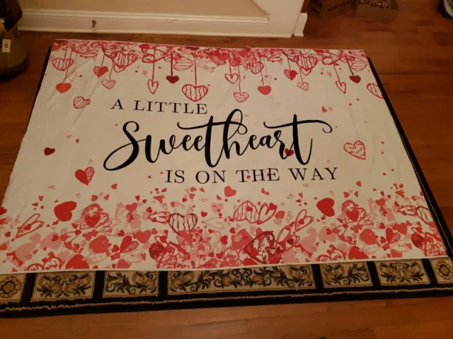 A Little Sweetheart is on The Way Party Photography Backdrop Banner Decor