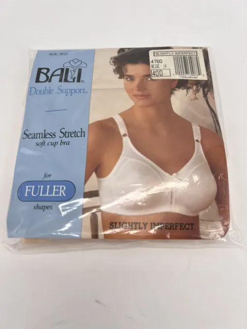 Bali Seamless Stretch Soft Cup Bra Style 3820 Nude Beige 40D New, Old Stock Vtg
