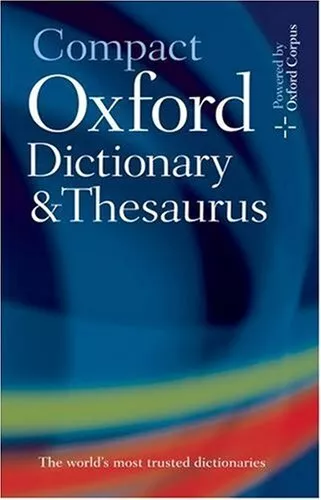 Compact Oxford Dictionary & Thesaurus by Oxford Dictionaries Hardback Book The