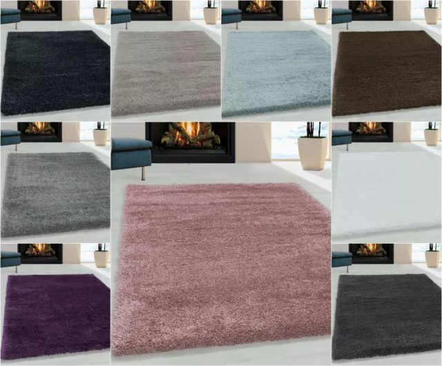 Magnifique tapis Shaggy à poils longs et poils longs de 30 mm en différentes cou