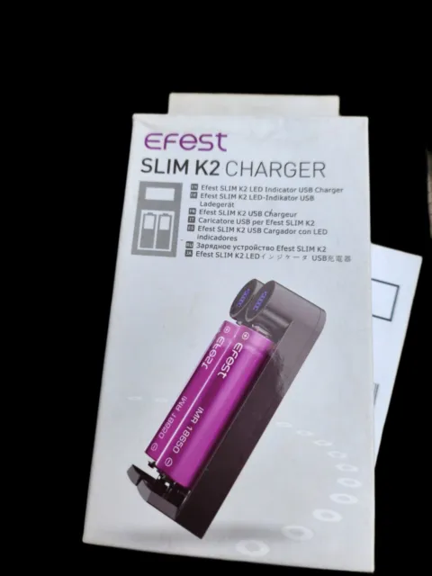 Pack Efest Accu 18650 + Chargeur Slim K2