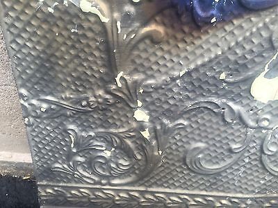 GORGEOUS antique VICTORIAN tin ceiling pressed edge pattern 4 - 24" sq pcs AS IS 3