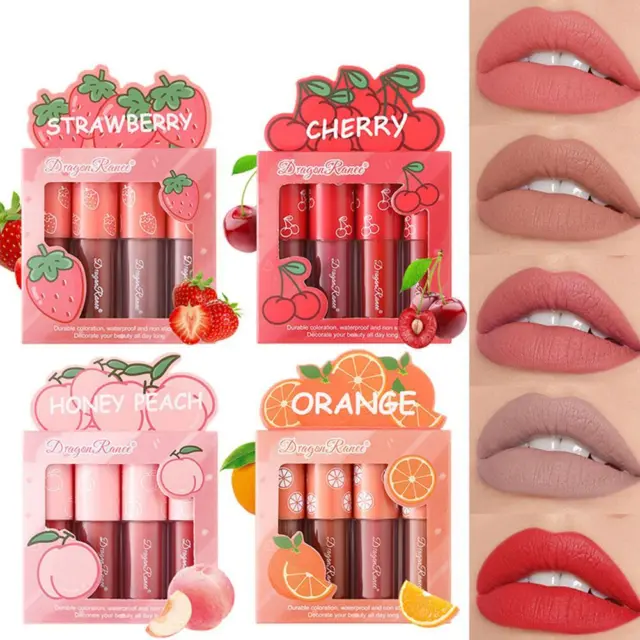 Rouge à lèvres liquide imperméable série Fruit, imperméable, longue durée, ne s＋